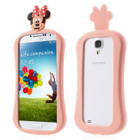 Силиконов Бъмпър 3D Minnie Mouse за Samsung Galaxy S4 I9500 / S4 I9505 / S4 Value Edition I9515 розов